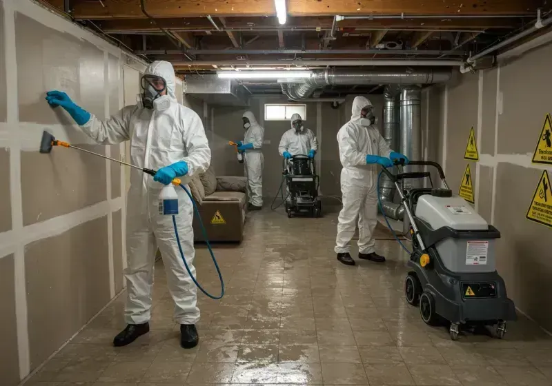 Basement Moisture Removal and Structural Drying process in Winnett, MT